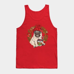 Fun Xmas Pug Tank Top